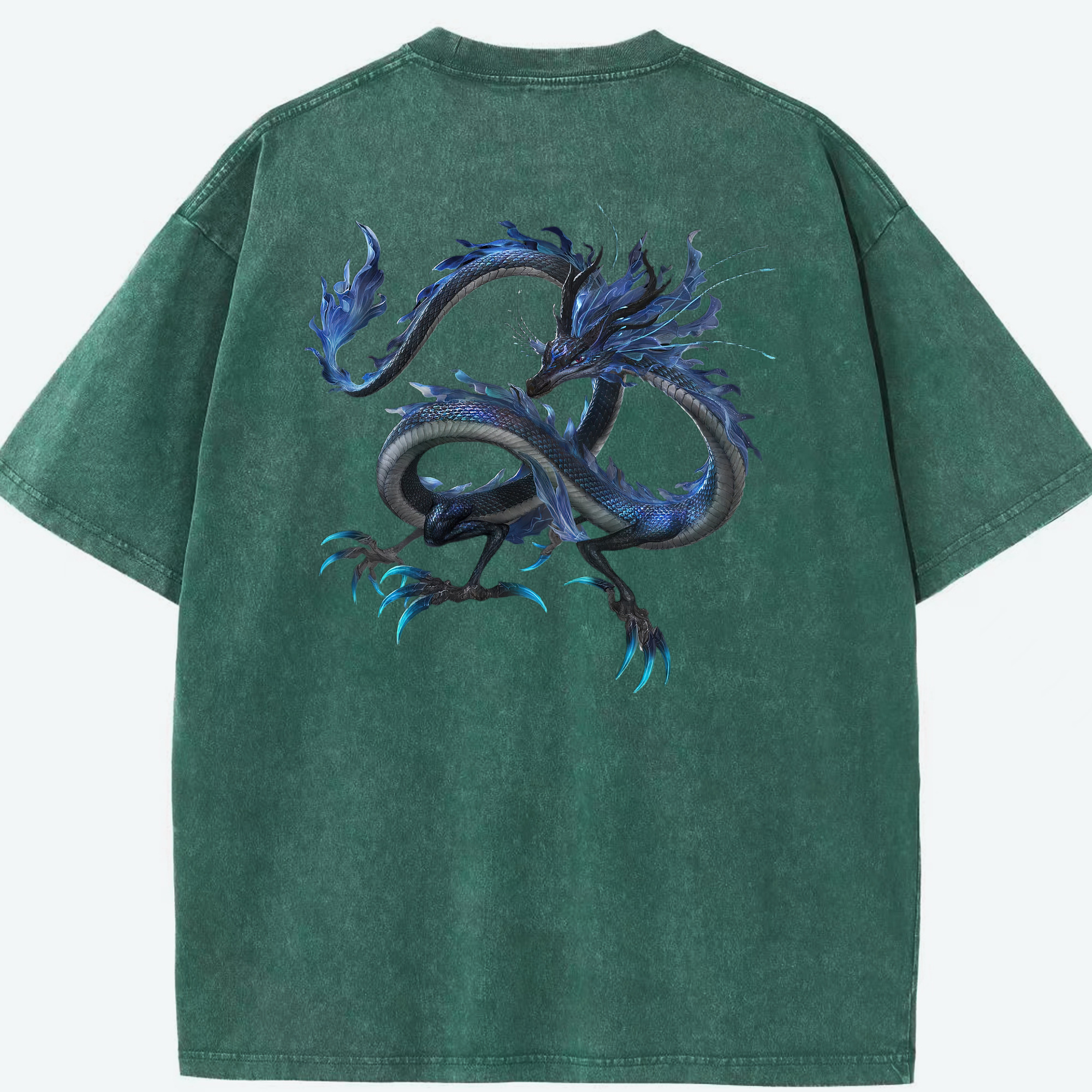 （画像用） Ne Zha 2 ナタ 魔童の大暴れ 綿100% ヴィンテージ風 半袖Tシャツ（背面プリント）